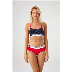 U.S. Polo Assn. U.S. Polo Assn. Kadın Lacivert Puanlı Büstiyer Şort Takım 66252