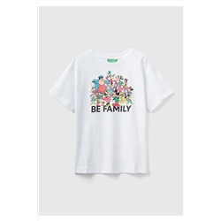 United Colors of BenettonErkek Çocuk Beyaz Disney Baskılı T-Shirt