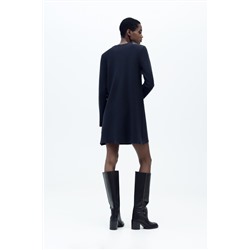PLAIN KNIT MINI DRESS