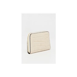 Cartera de piel Pely Croco Beige