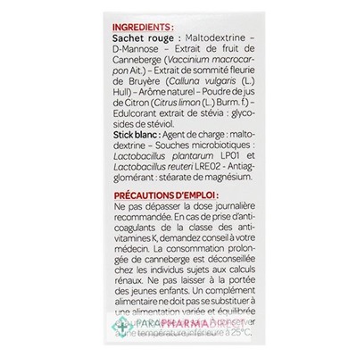 Arkopharma Cys-Control Fort Microbiotiques 10 sachets + 5 sticks à diluer