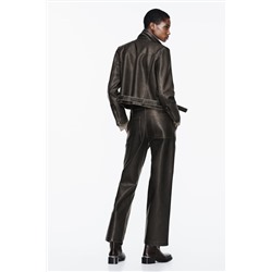 FAUX LEATHER BIKER JACKET
