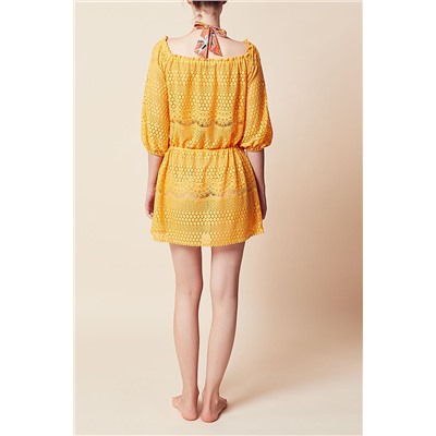 Vestido de playa de encaje Fabulous Amarillo sol