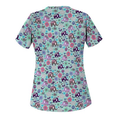 UA Beautiful Day Cool Blue Scrub Top