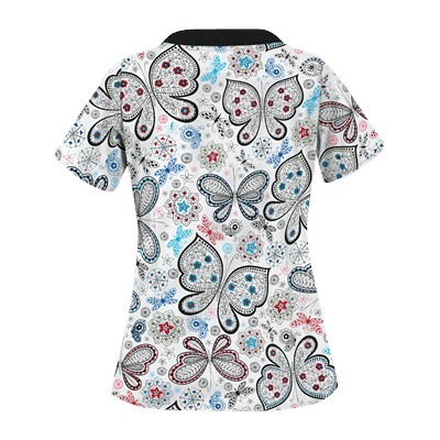 UA Garden of Wonder Royal Scrub Top