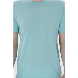 Erkek Regular Fit Bisiklet Yaka Aqua Tişört