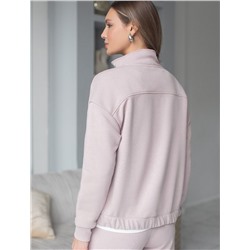 Бомбер среднего объема на молнии из петельчатого футера двухнитки с эластаном