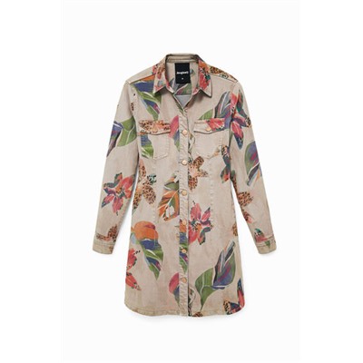 Vestido camisero camoflower