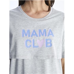 LC Waikiki Bisiklet Yaka Baskılı Kısa Kollu Hamile Pijama Takımı, LCW DREAM                                            
                                            Bisiklet Yaka Baskılı Kısa Kollu Hamile Pijama Takımı