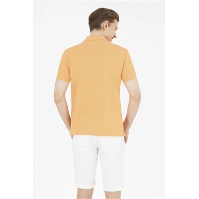 Erkek Turuncu Basic Polo Yaka Tişört