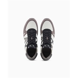 Sneakers in eco-suede, mesh and nylon
