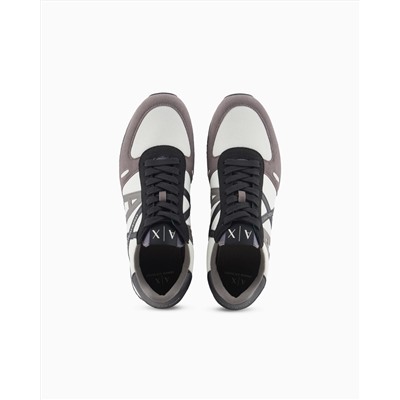 Sneakers in eco-suede, mesh and nylon