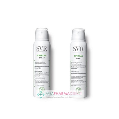 SVR Spirial Spray Déodorant Anti-Transpirant Intense 48H 2x75mlLot  × 2