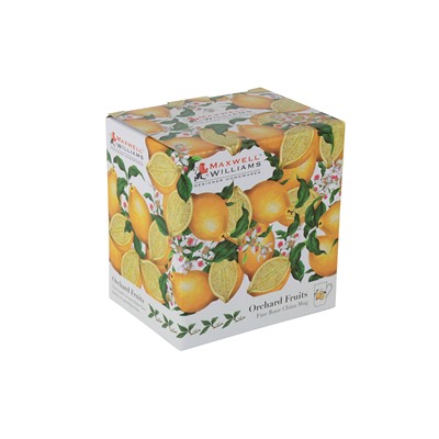 Кружка, 300 мл, фарфор F, белая, Лимон, Orchard Fruits, 53979