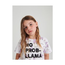 Baumwoll-T-Shirt mit Pailletten