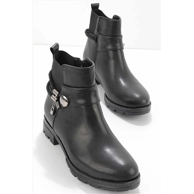 Bambi Siyah Kadın Bot & Bootie K022160115