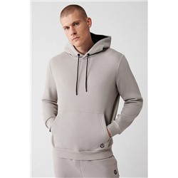 Avva Erkek Taş Kapüşonlu Yaka Içi Polarlı 3 Iplik Pamuklu Regular Fit Standart Kesim Unisex Sweatshirt E001018