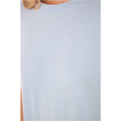 Camisón midi viscosa brillos azul