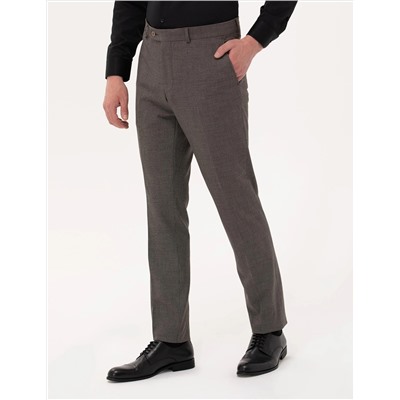 Kahverengi Slim Fit Kumaş Pantolon