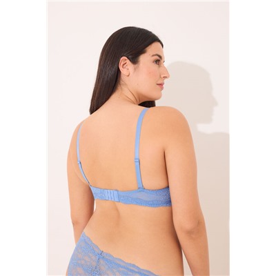 Sujetador push up GORGEOUS relleno encaje azul