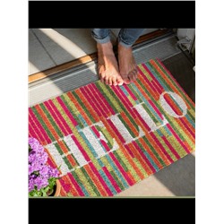 Fußmatte "HELLO" in Bunt - (B)60 x (T)40 cm