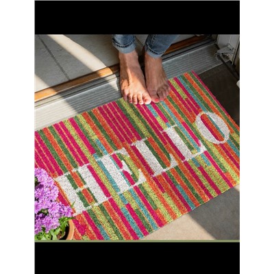 Fußmatte "HELLO" in Bunt - (B)60 x (T)40 cm