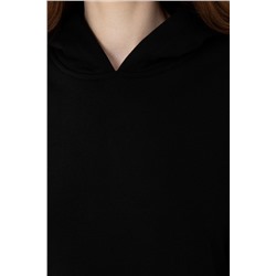 Kadın Siyah Kapüşonlu Sweatshirt