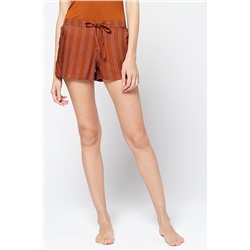 Short de rayas Honey Camel y rosa viejo