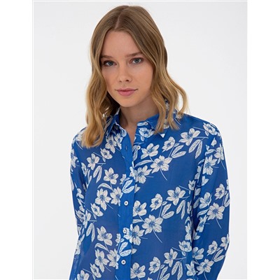 Saks Comfort Fit Desenli Uzun Kollu Gömlek