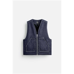 CHALECO DENIM COSTURAS