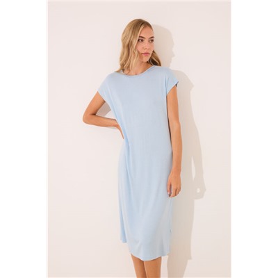 Camisón midi viscosa brillos azul