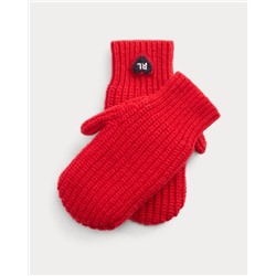 Heart-Patch Wool-Blend Mittens