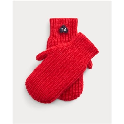 Heart-Patch Wool-Blend Mittens