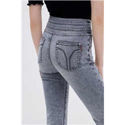 Vaquero bootcut 7/8 de tiro alto Gris claro