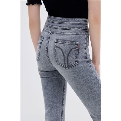 Vaquero bootcut 7/8 de tiro alto Gris claro