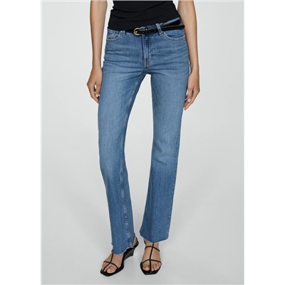 Jeans flare tiro medio