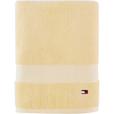 TOMMY HILFIGER Modern American Solid Cotton Bath Towel, 30" x 54"