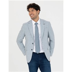 Açık Mavi Slim Fit Ceket