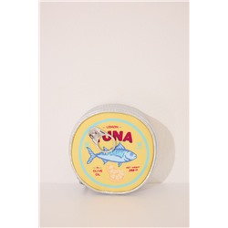 Neceser pequeño tipo lata amarillo