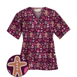 UA Holiday Sweets Wine Scrub Top