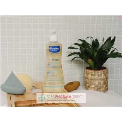 Mustela Stelatopia - Huile Lavante Anti-Démangeaisons - Peau Très Sèche à Atopique - 500ml