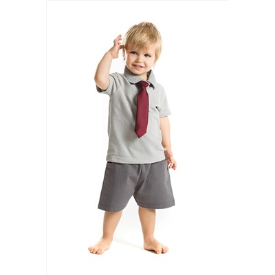 Denokids Mini Kravatlı Gabardin Şort Takım DB-18Y2-031