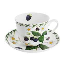 Пара чайная, 1 перс, 2 пр, 480 мл, фарфор F, белая, Ежевика, Orchard Fruits, 55514
