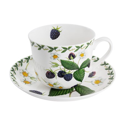 Пара чайная, 1 перс, 2 пр, 480 мл, фарфор F, белая, Ежевика, Orchard Fruits, 55514
