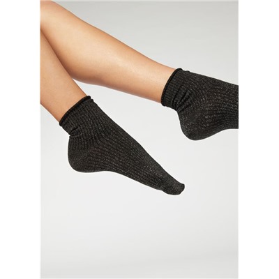 Kurze Socken mit Glitzer