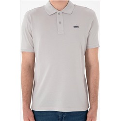 Erkek Regular Fit Polo Yaka Açık Gri Basic Tişört