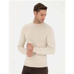 Krem Melanj Slim Fit Basic Kazak