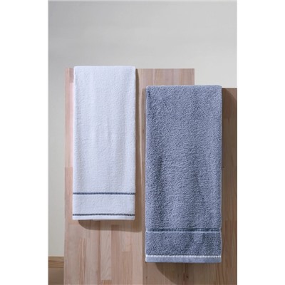 COTTONMANIA Profundo Bath Sky - Ekstra Yumusak, Modern %100 Pamuk 70x140cm. 2'li Banyo Havlusu H000023