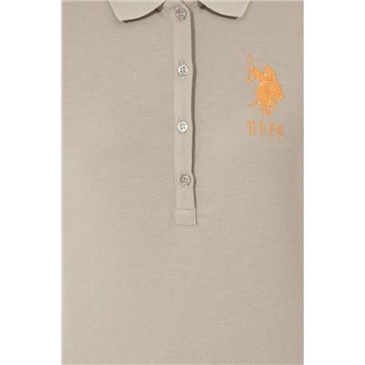 Kadın Haki Basic Polo Yaka Tişört