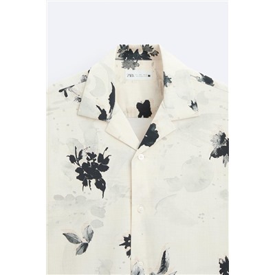 CAMISA ELÁSTICA ESTAMPADO FLORAL